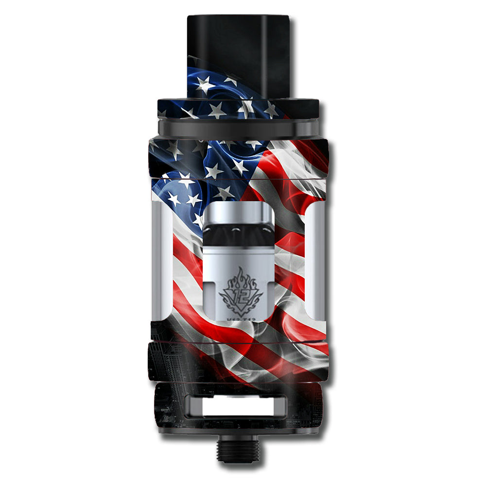  American Flag Waving Smok TFV12 Tank Skin