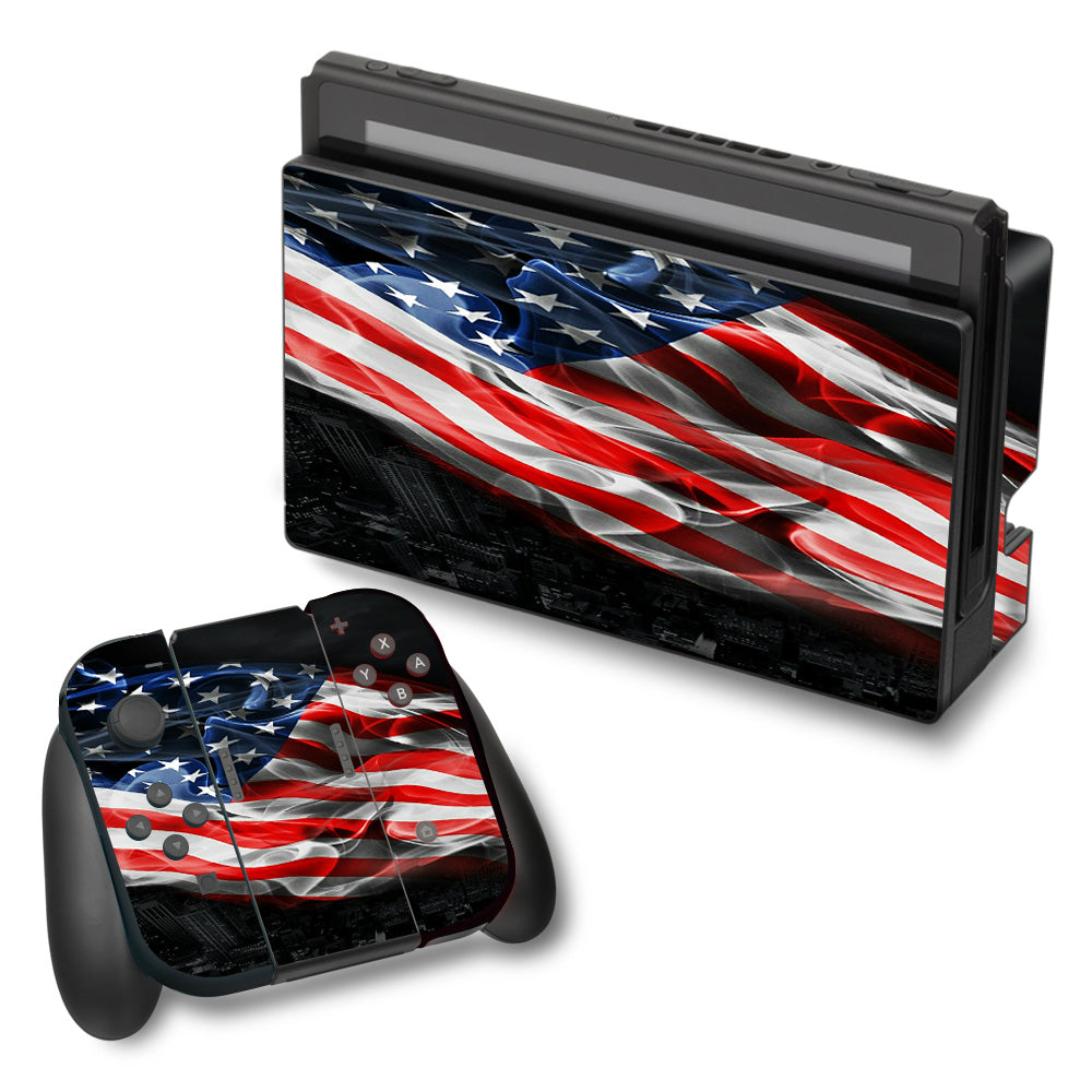  American Flag Waving Nintendo Switch Skin