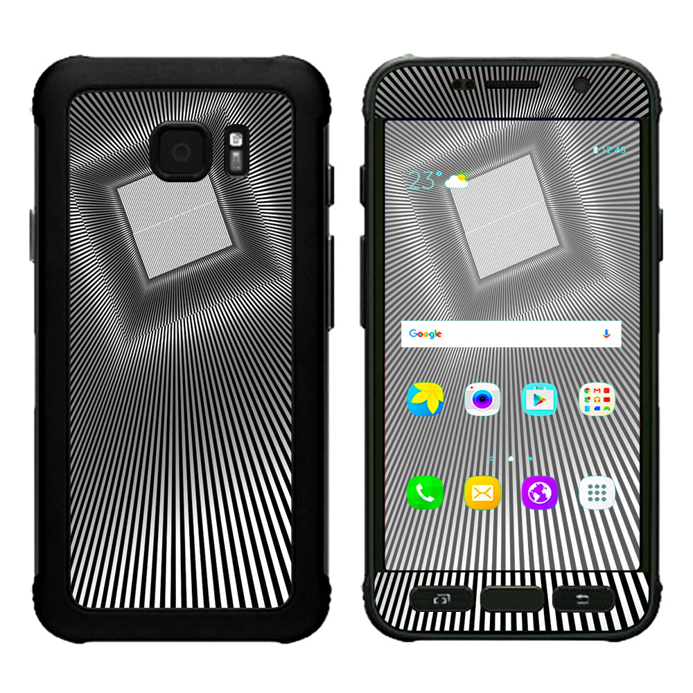  Abstract Lines And Square Samsung Galaxy S7 Active Skin