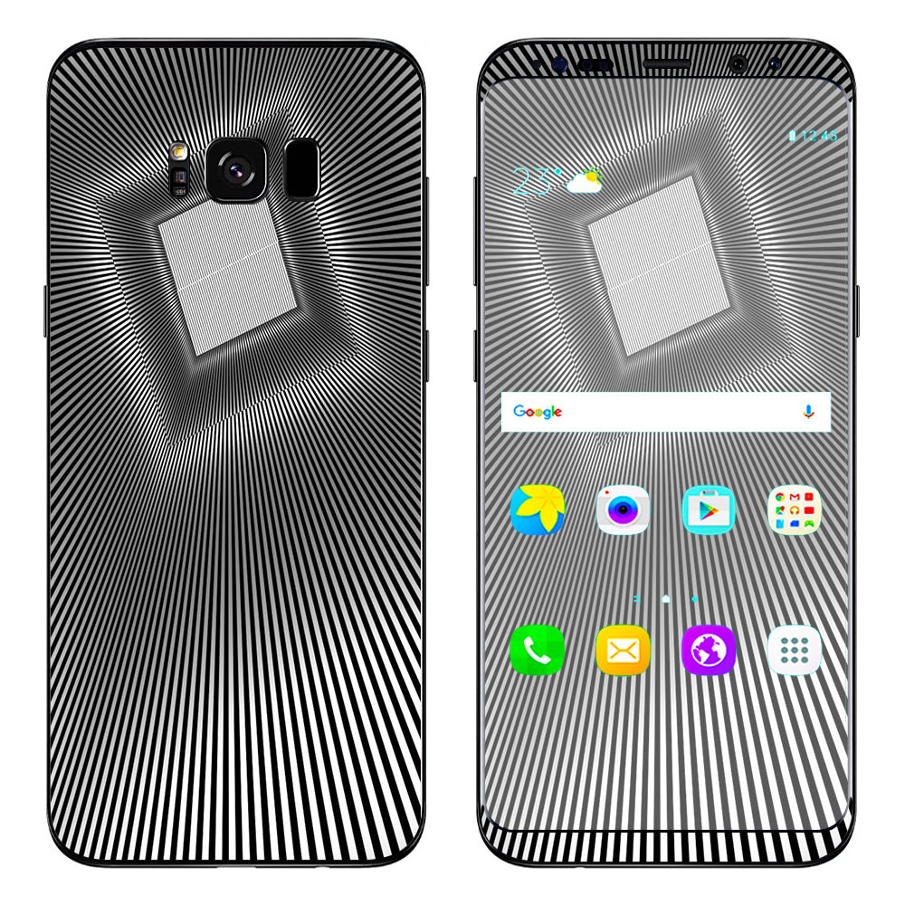  Abstract Lines And Square Samsung Galaxy S8 Plus Skin