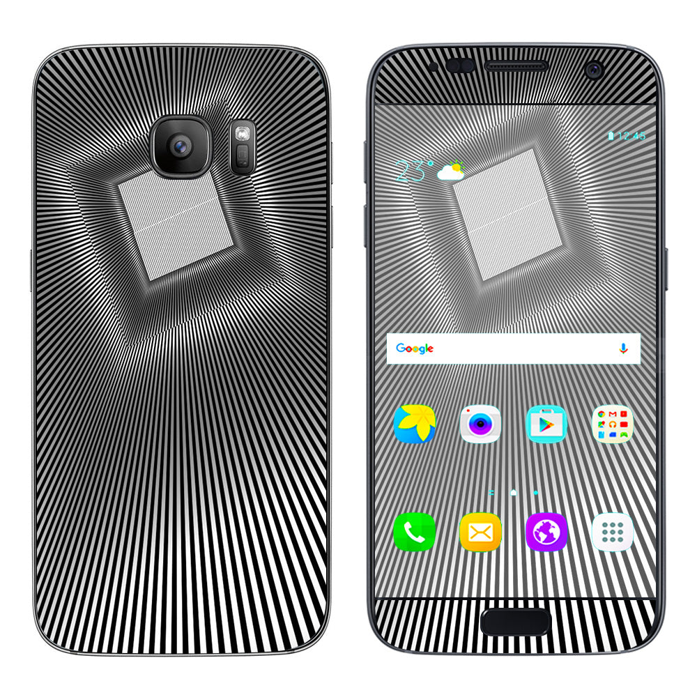  Abstract Lines And Square Samsung Galaxy S7 Skin