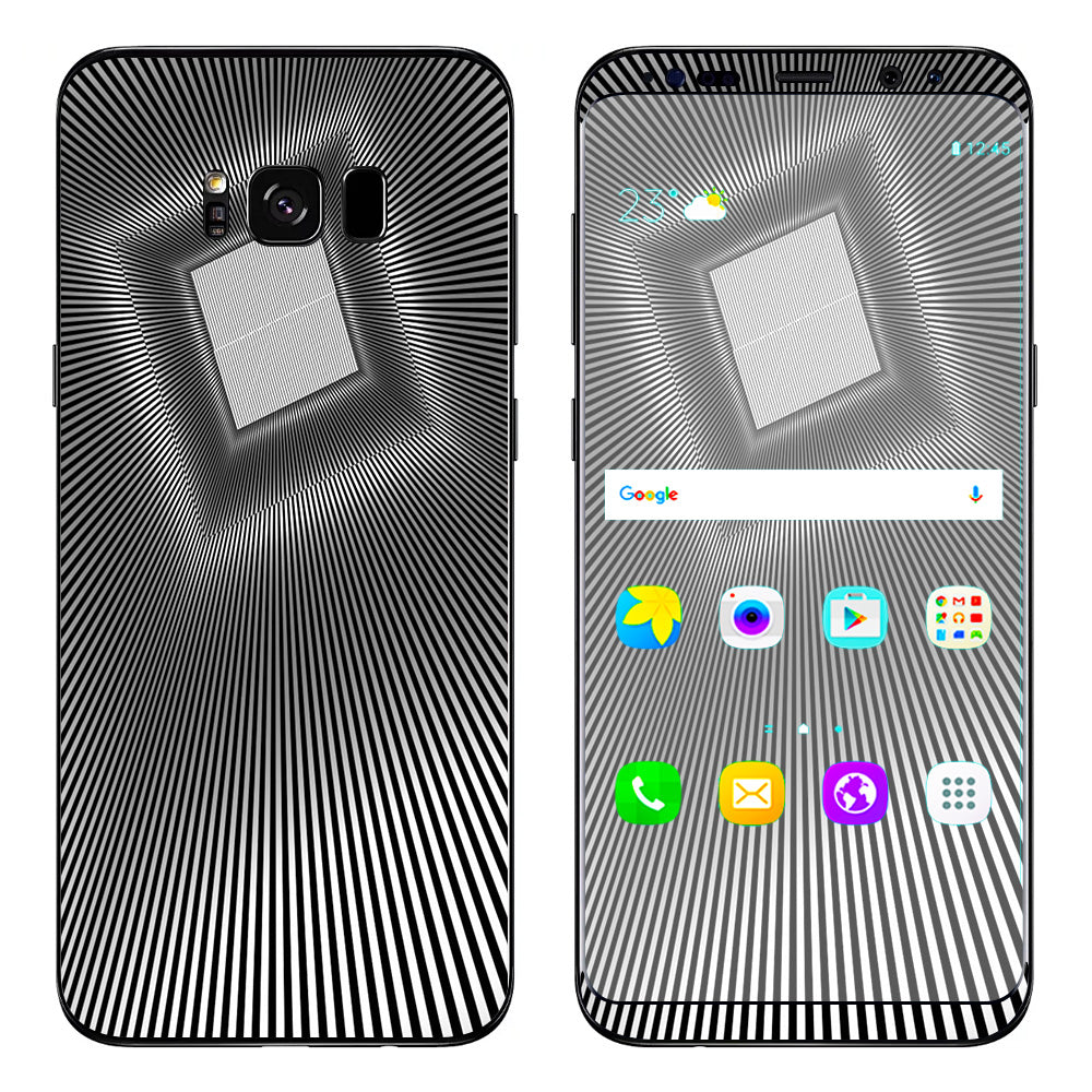  Abstract Lines And Square Samsung Galaxy S8 Skin