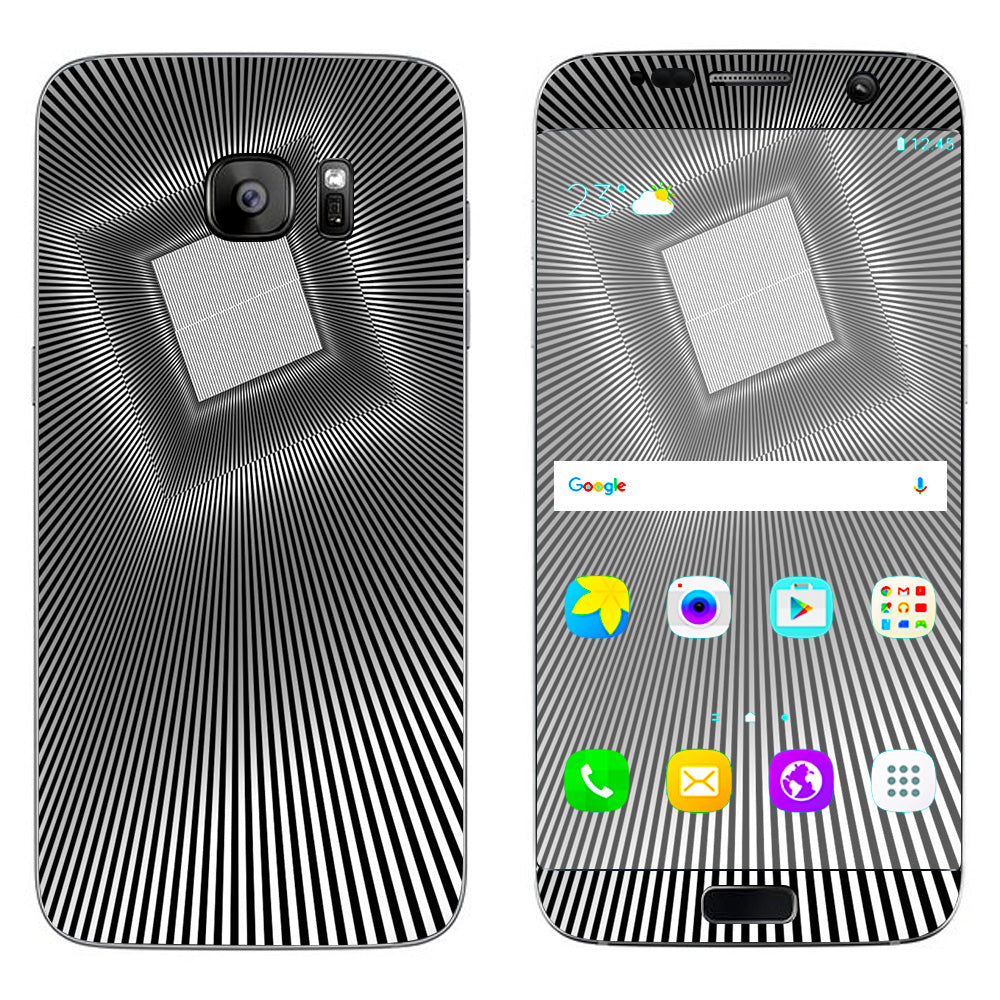  Abstract Lines And Square Samsung Galaxy S7 Edge Skin