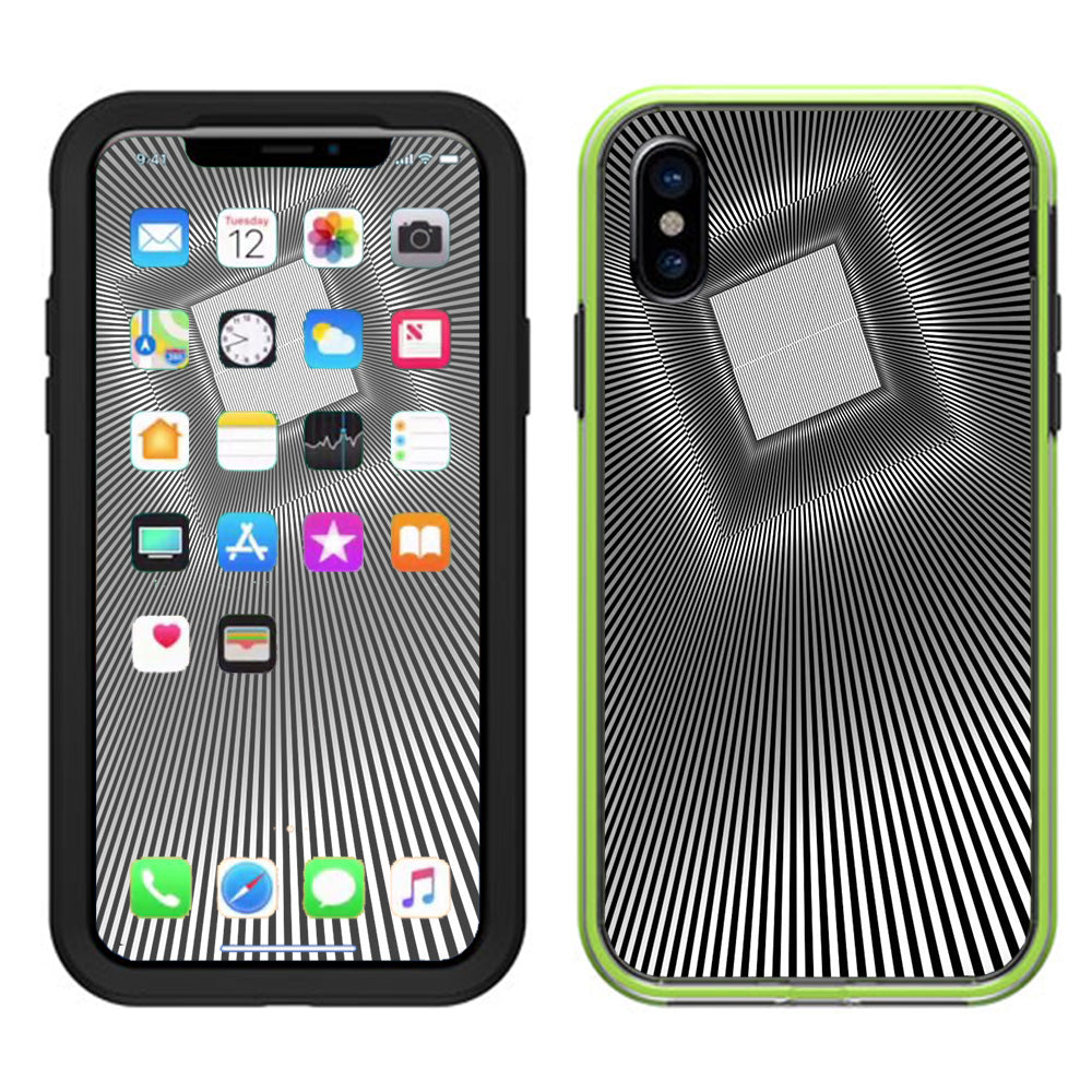  Abstract Lines And Square Lifeproof Slam Case iPhone X Skin