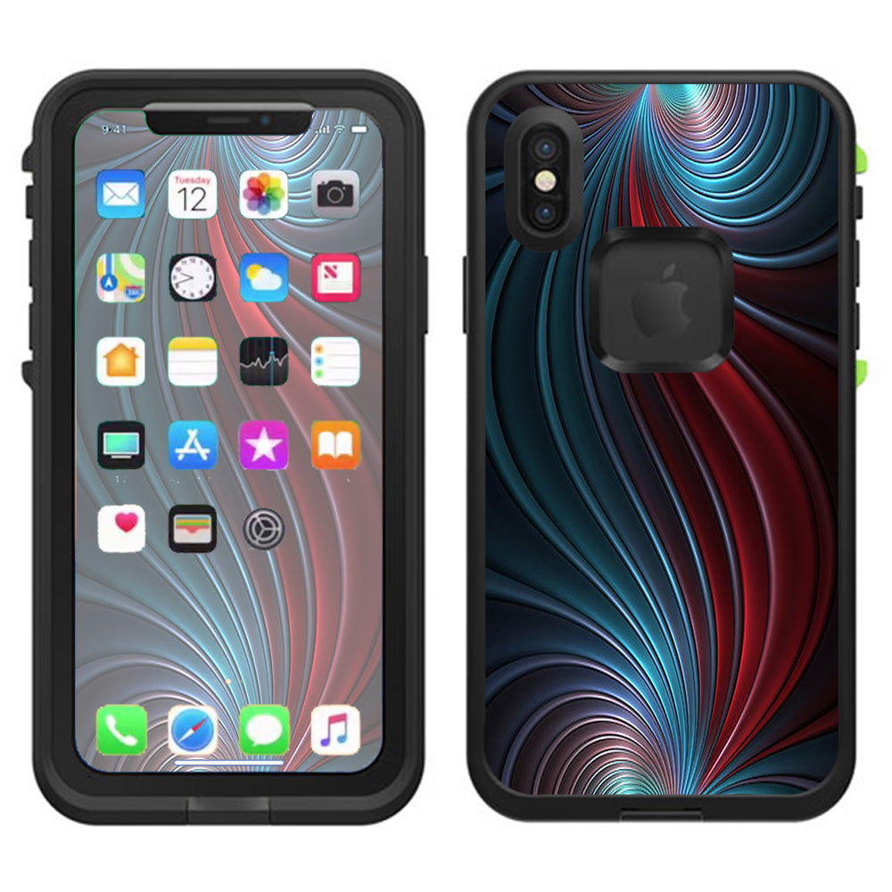  Colorful Swirl Lifeproof Fre Case iPhone X Skin