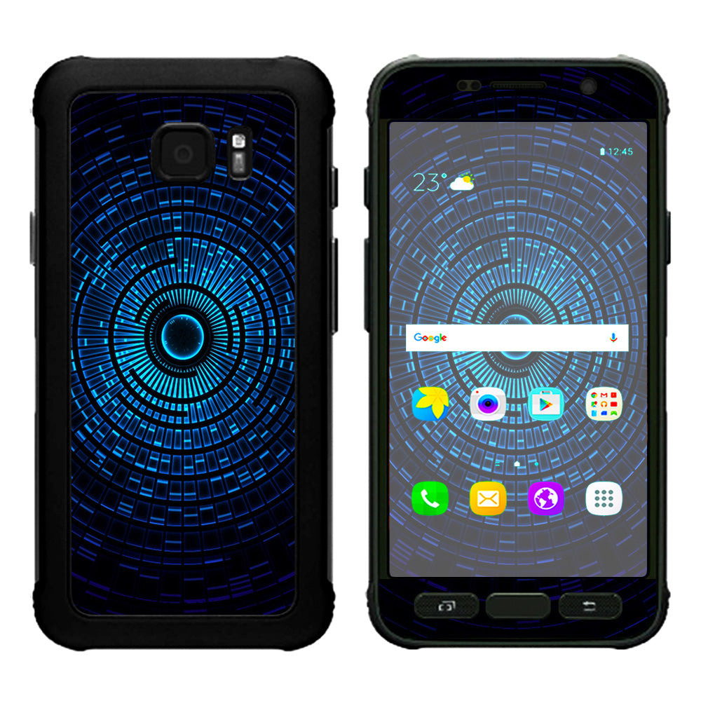  Abstract Blue Vortex Samsung Galaxy S7 Active Skin