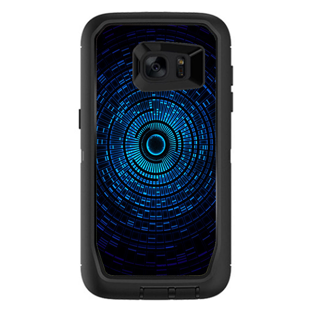  Abstract Blue Vortex Otterbox Defender Samsung Galaxy S7 Edge Skin
