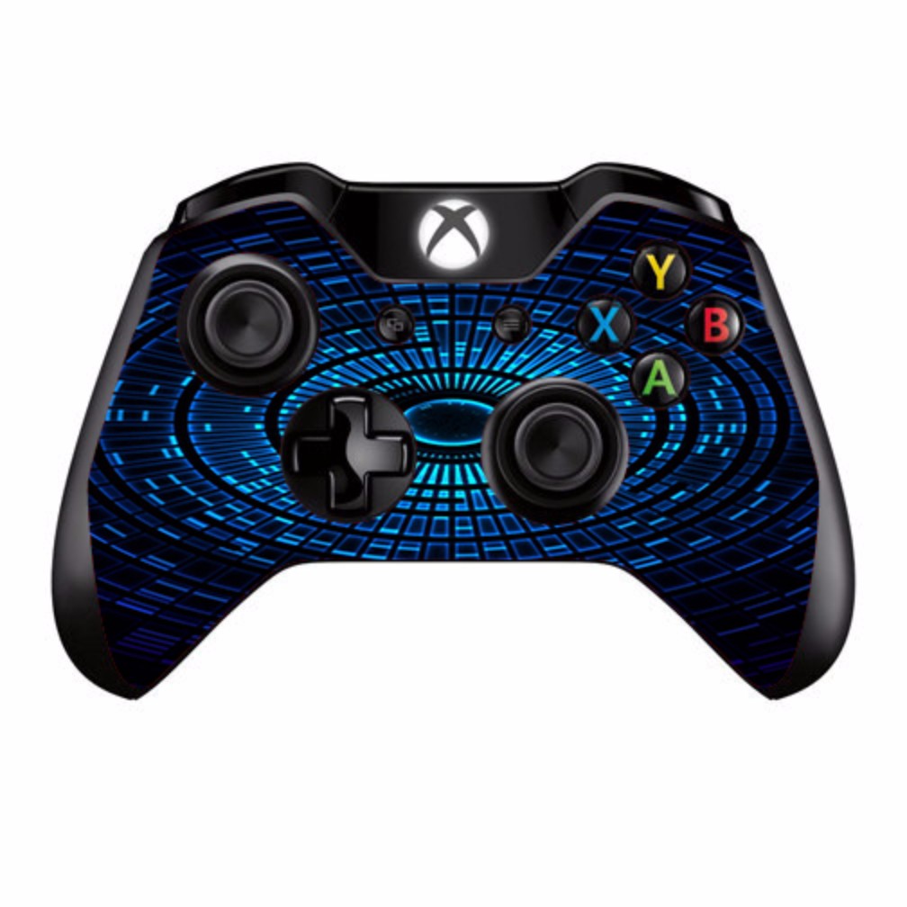  Abstract Blue Vortex Microsoft Xbox One Controller Skin