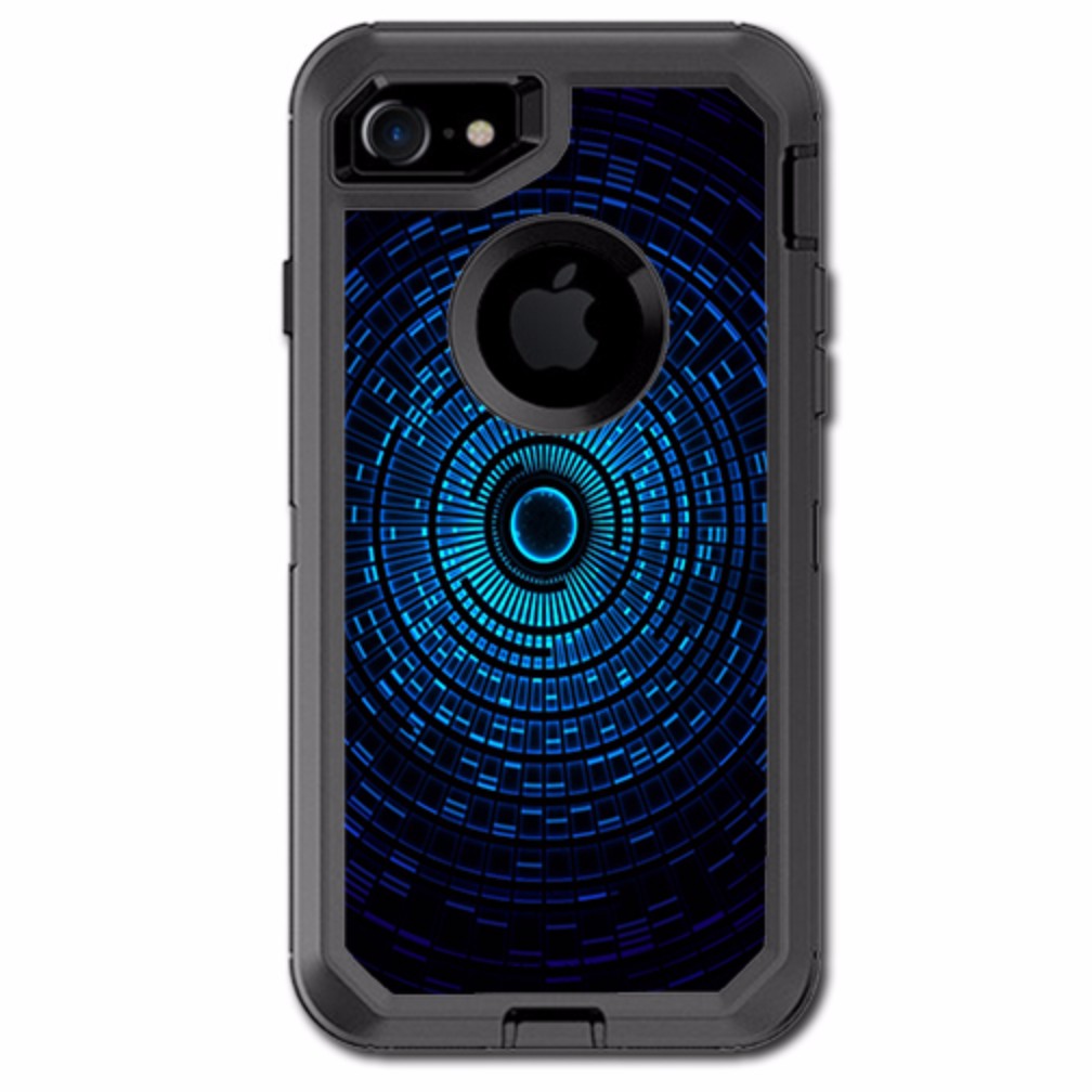  Abstract Blue Vortex Otterbox Defender iPhone 7 or iPhone 8 Skin