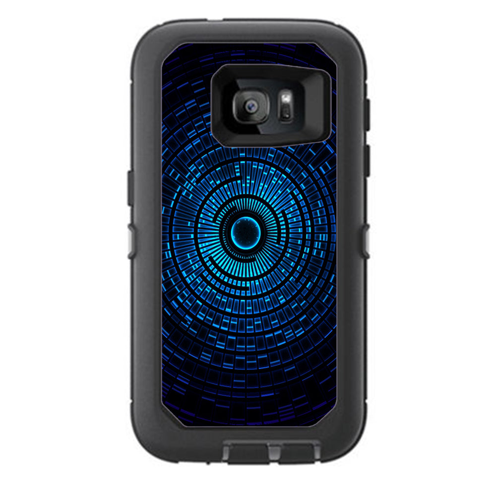  Abstract Blue Vortex Otterbox Defender Samsung Galaxy S7 Skin