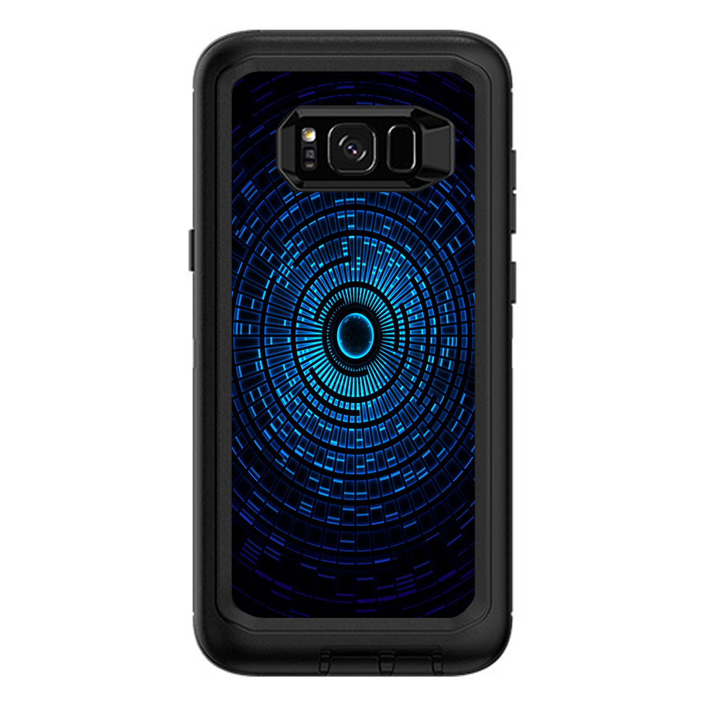  Abstract Blue Vortex Otterbox Defender Samsung Galaxy S8 Plus Skin
