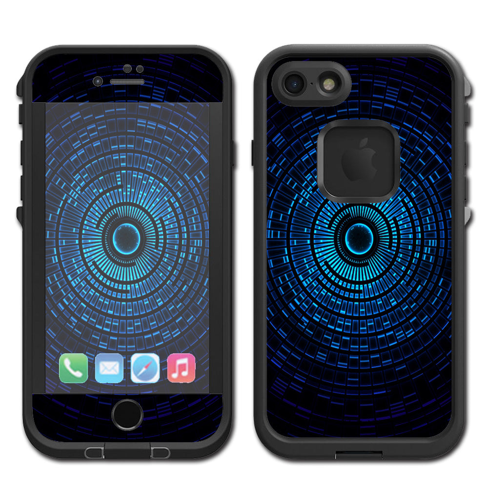  Abstract Blue Vortex Lifeproof Fre iPhone 7 or iPhone 8 Skin