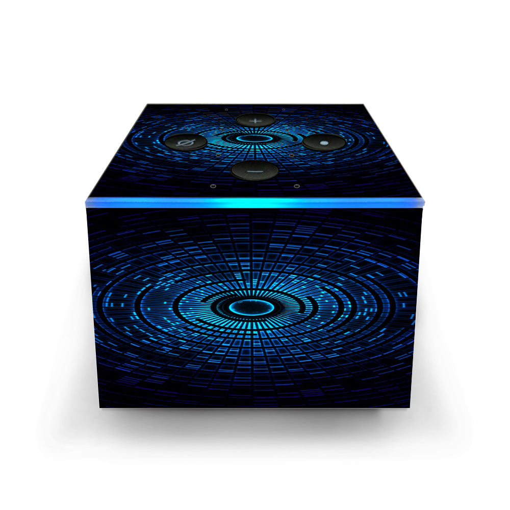  Abstract Blue Vortex Amazon Fire TV Cube Skin