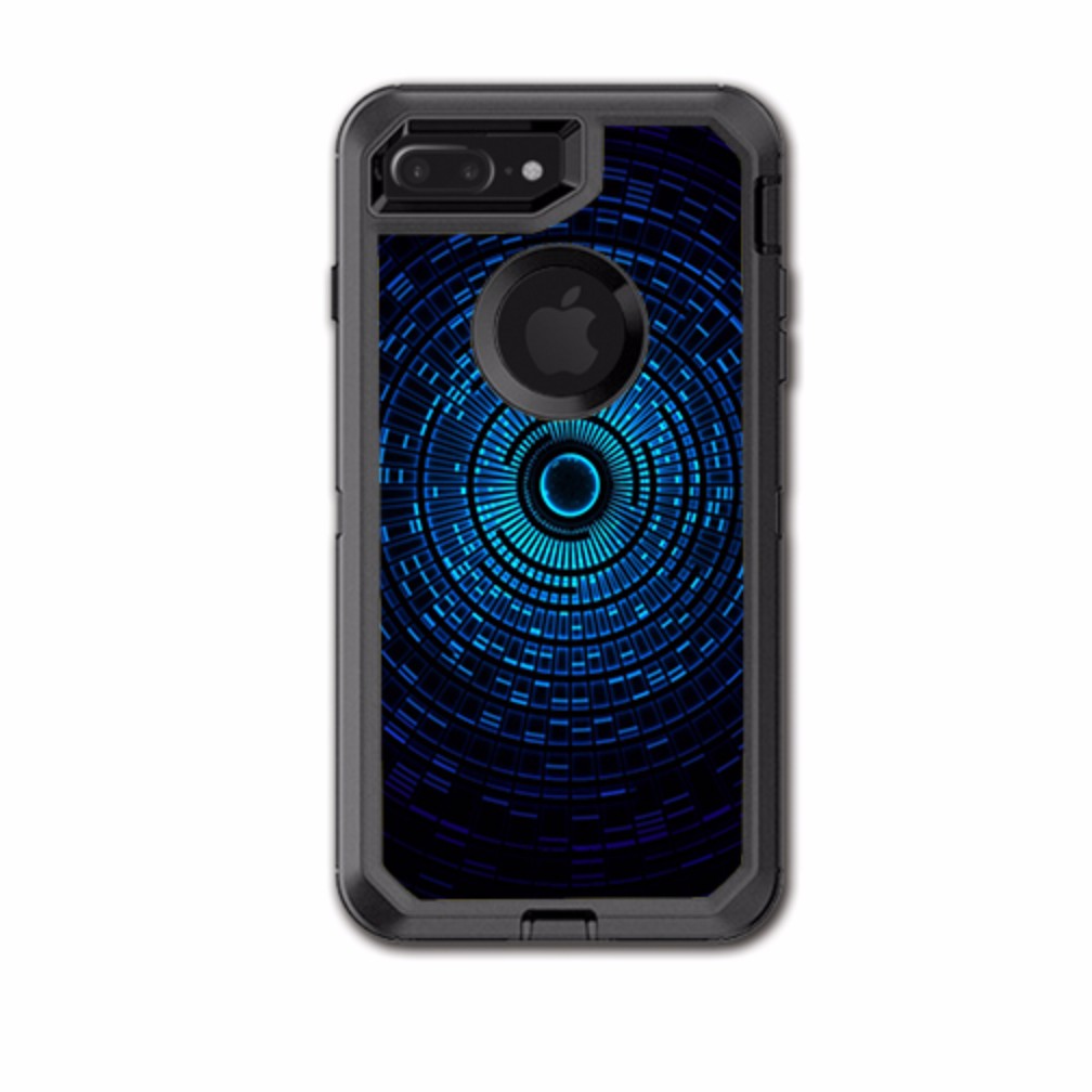  Abstract Blue Vortex Otterbox Defender iPhone 7+ Plus or iPhone 8+ Plus Skin