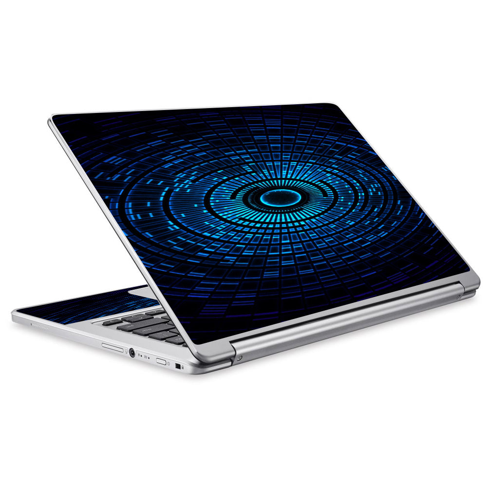  Abstract Blue Vortex Acer Chromebook R13 Skin