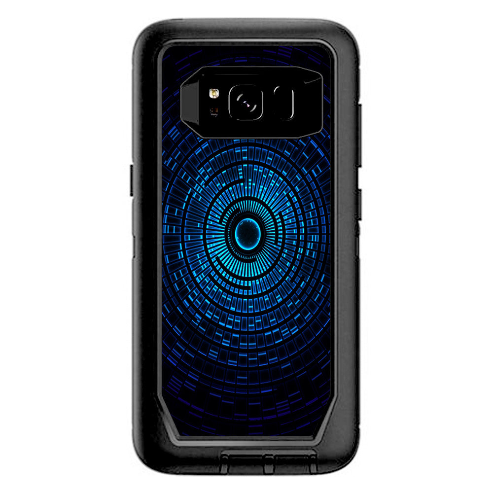  Abstract Blue Vortex Otterbox Defender Samsung Galaxy S8 Skin