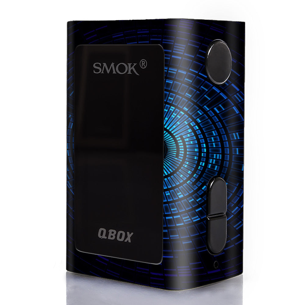  Abstract Blue Vortex Smok Q-Box Skin