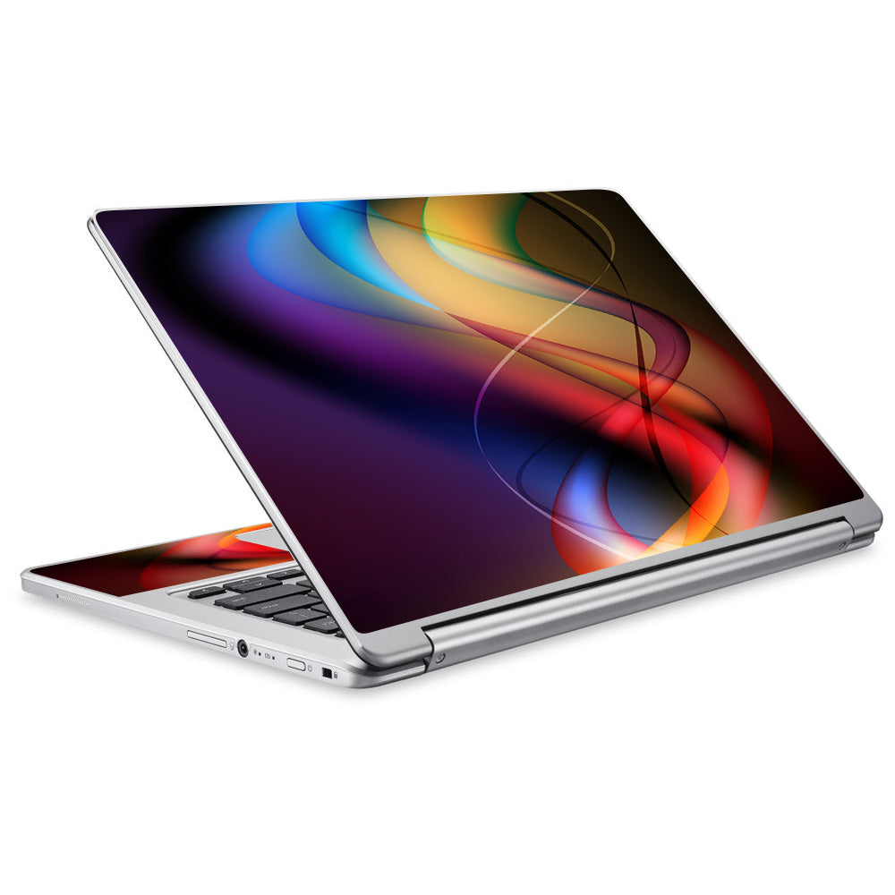  Smoke Faded Lines Acer Chromebook R13 Skin