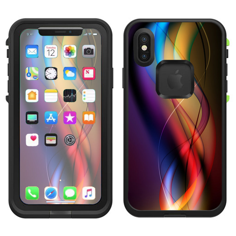  Smoke Faded Lines Lifeproof Fre Case iPhone X Skin