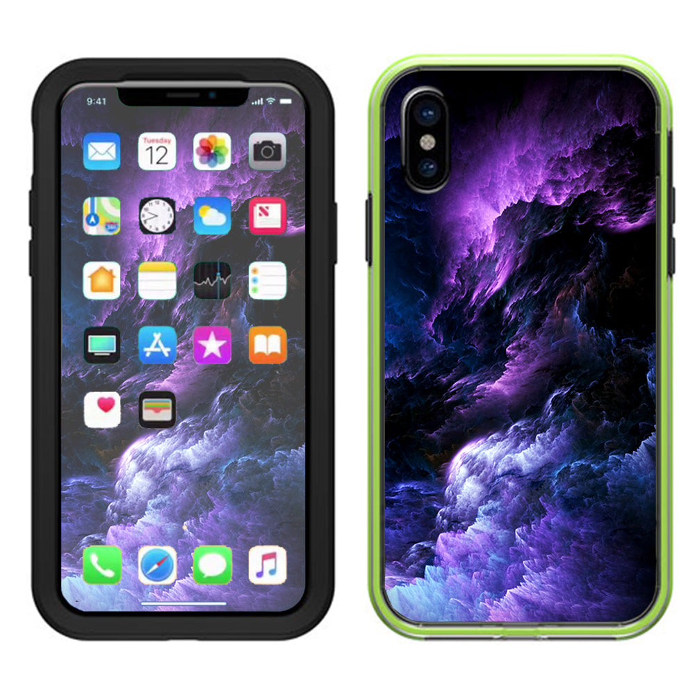  Purple Storm Clouds Lifeproof Slam Case iPhone X Skin