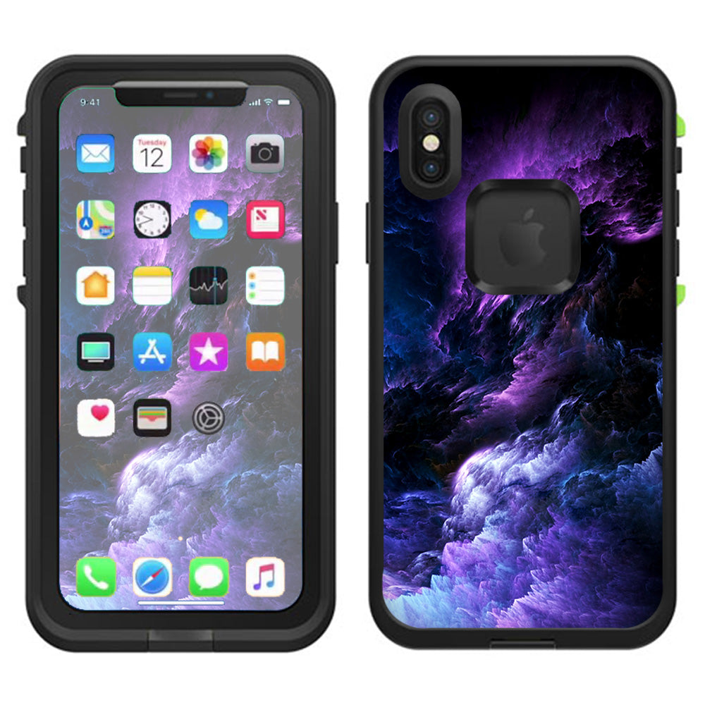  Purple Storm Clouds Lifeproof Fre Case iPhone X Skin