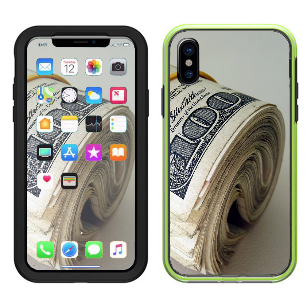  Money Roll, Dollar Dollar Bill Lifeproof Slam Case iPhone X Skin