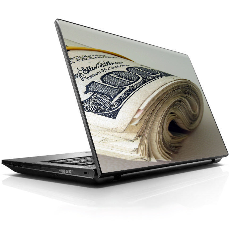  Money Roll, Dollar Dollar Bill Universal 13 to 16 inch wide laptop Skin