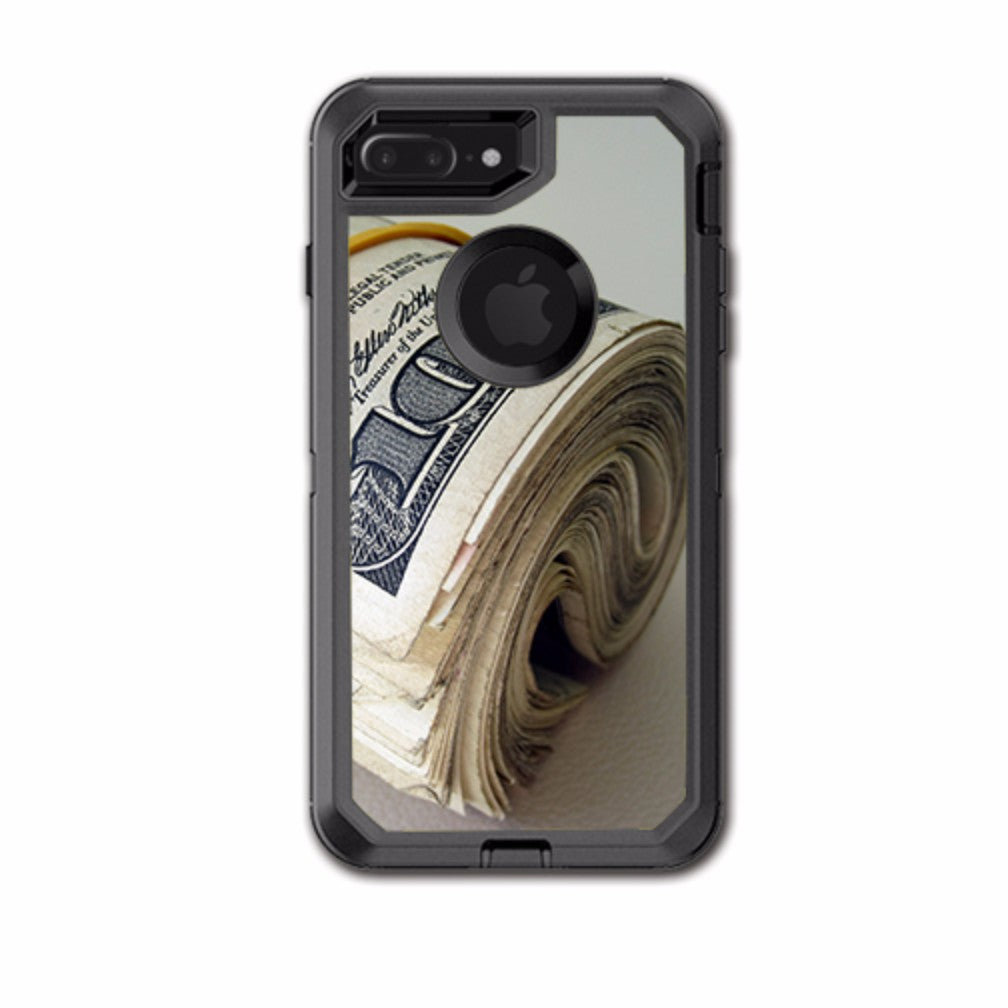  Money Roll, Dollar Dollar Bill Otterbox Defender iPhone 7+ Plus or iPhone 8+ Plus Skin