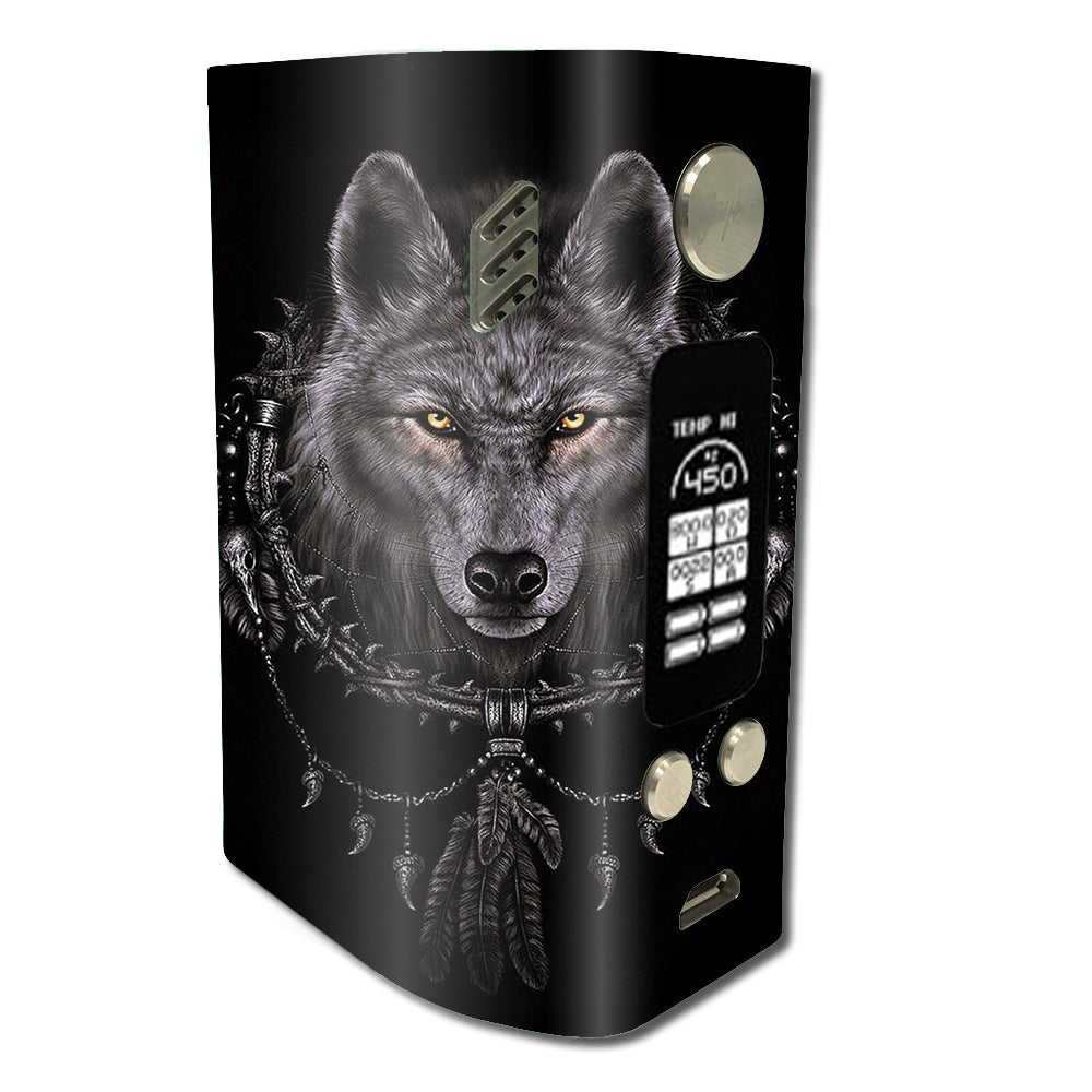  Wolf Dreamcatcher Back White Wismec Reuleaux RX300 Skin