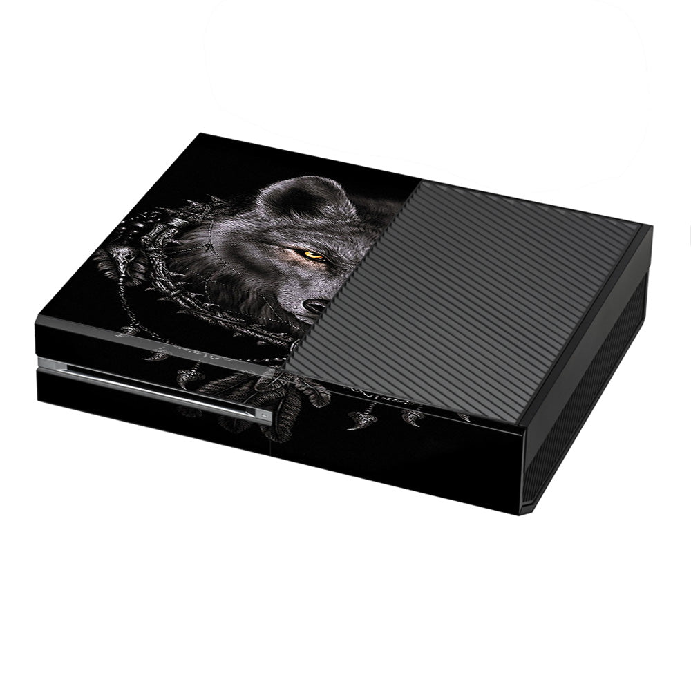  Wolf Dreamcatcher Back White Microsoft Xbox One Skin