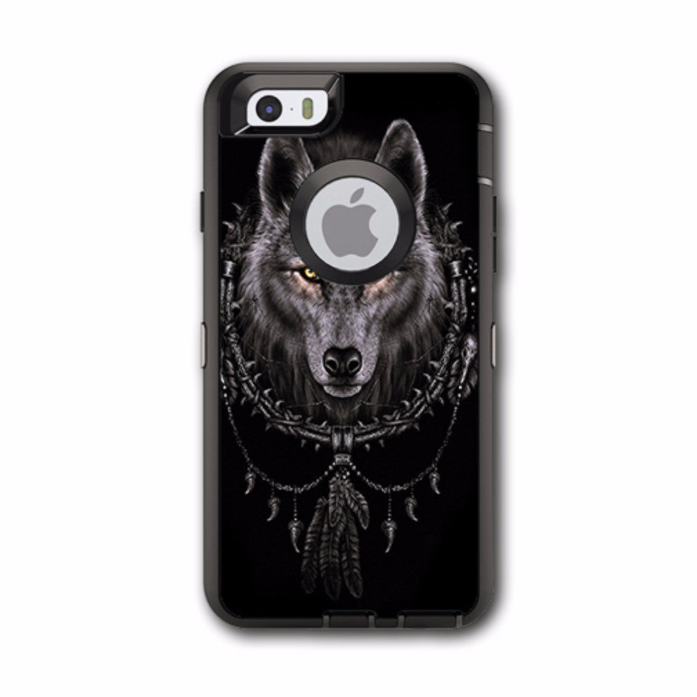  Wolf Dreamcatcher Back White Otterbox Defender iPhone 6 Skin