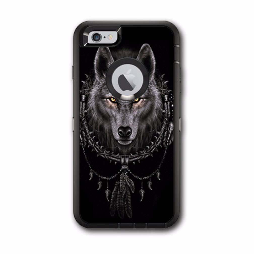  Wolf Dreamcatcher Back White Otterbox Defender iPhone 6 PLUS Skin