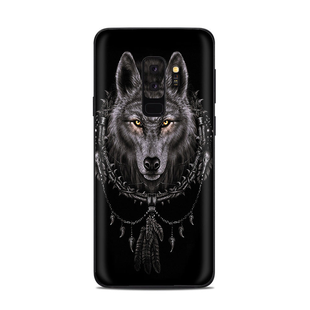  Wolf Dreamcatcher Back White Samsung Galaxy S9 Plus Skin