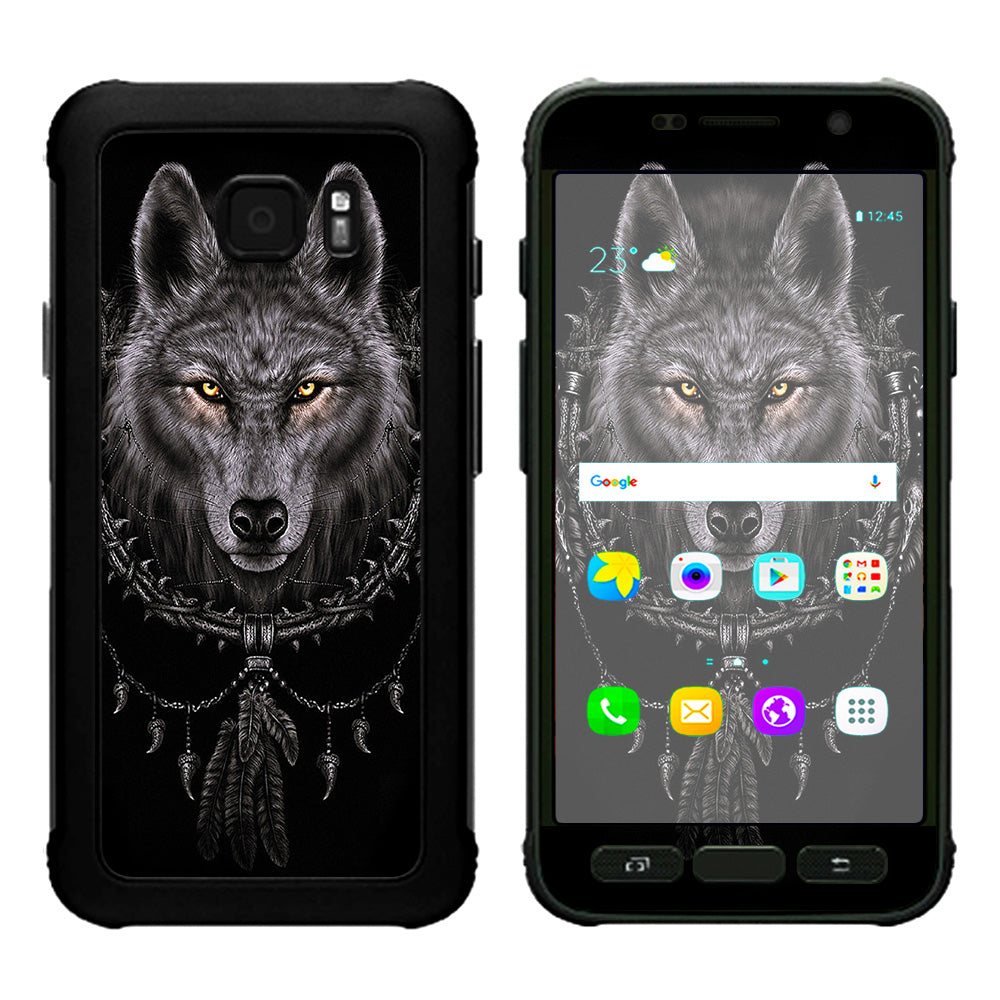  Wolf Dreamcatcher Back White Samsung Galaxy S7 Active Skin