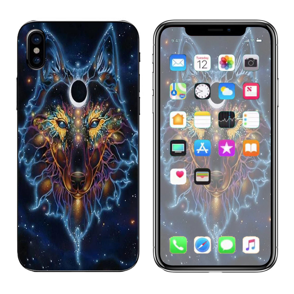  Wolf Dreamcatcher Color Apple iPhone X Skin