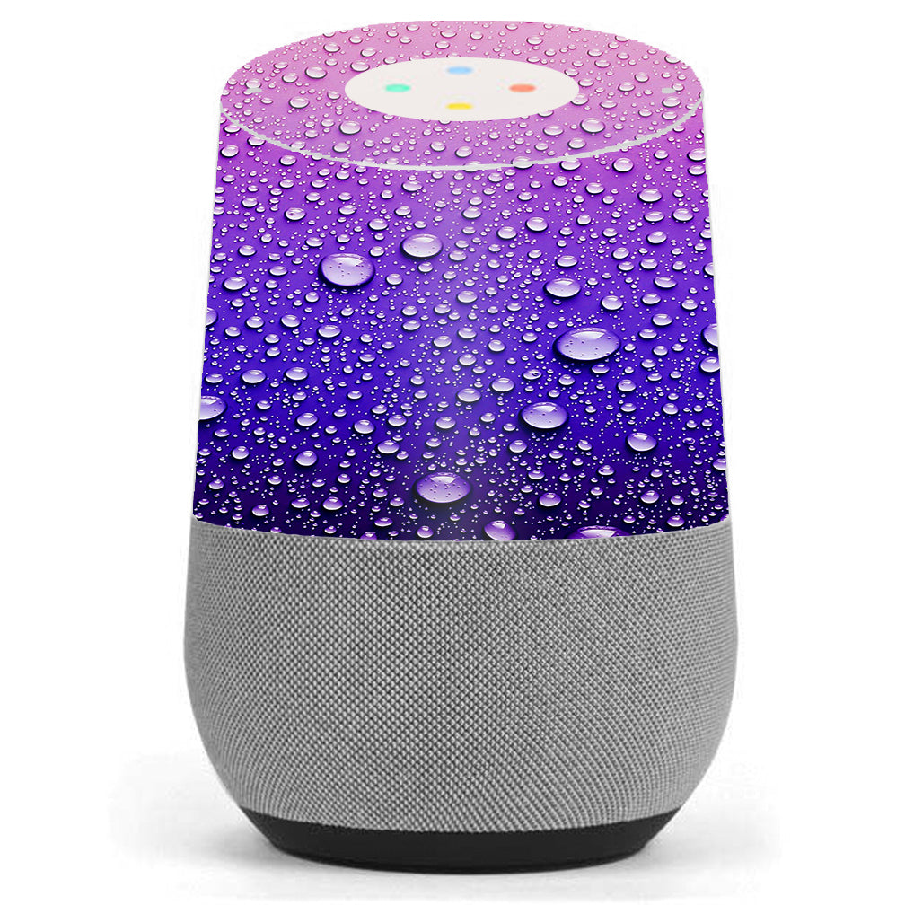  Waterdrops On Purple Google Home Skin