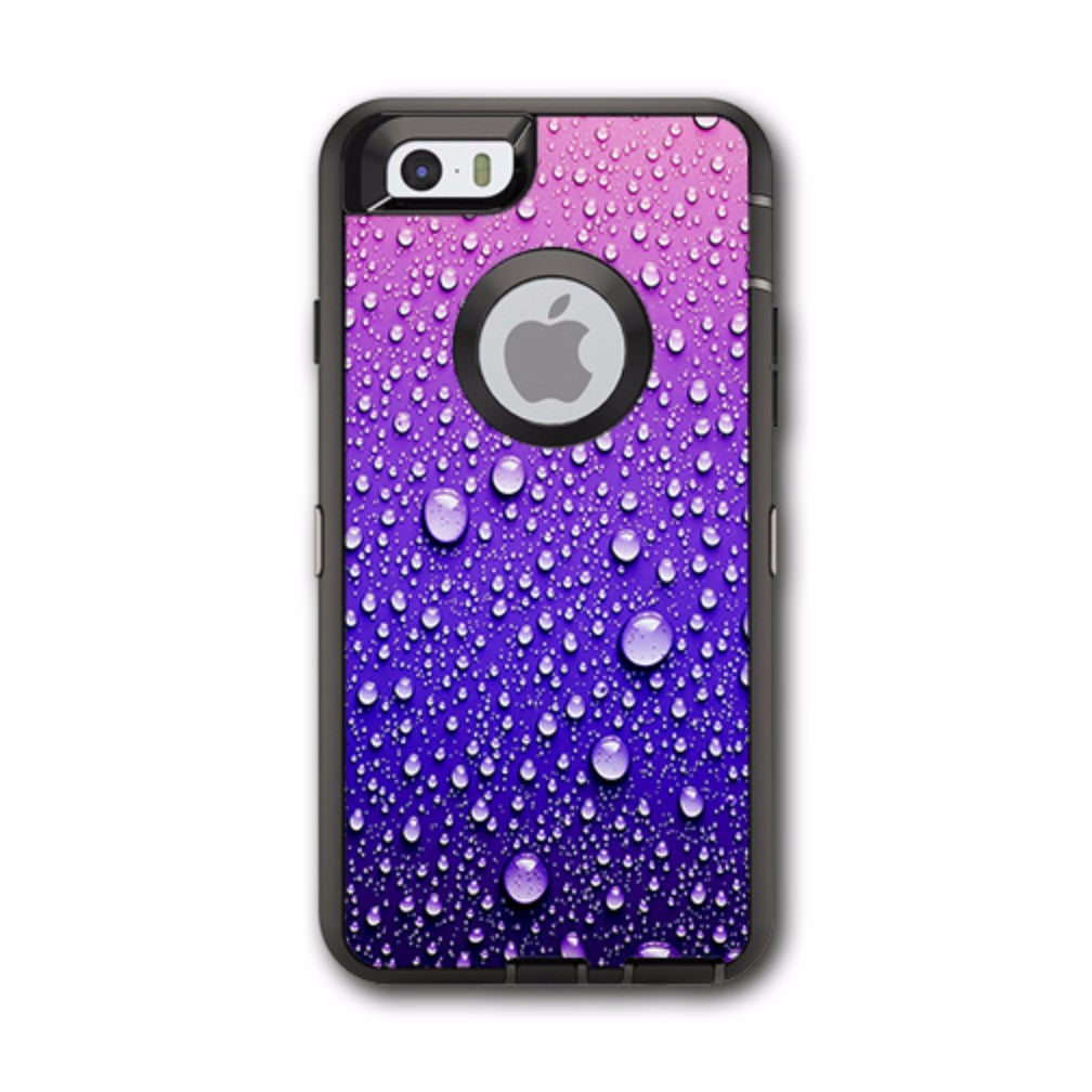  Waterdrops On Purple Otterbox Defender iPhone 6 Skin
