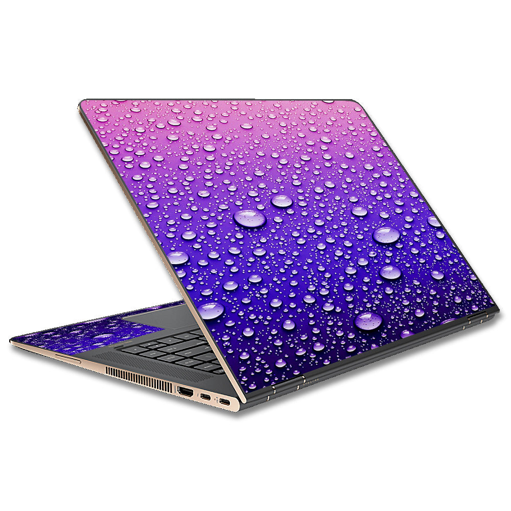  Waterdrops On Purple HP Spectre x360 15t Skin