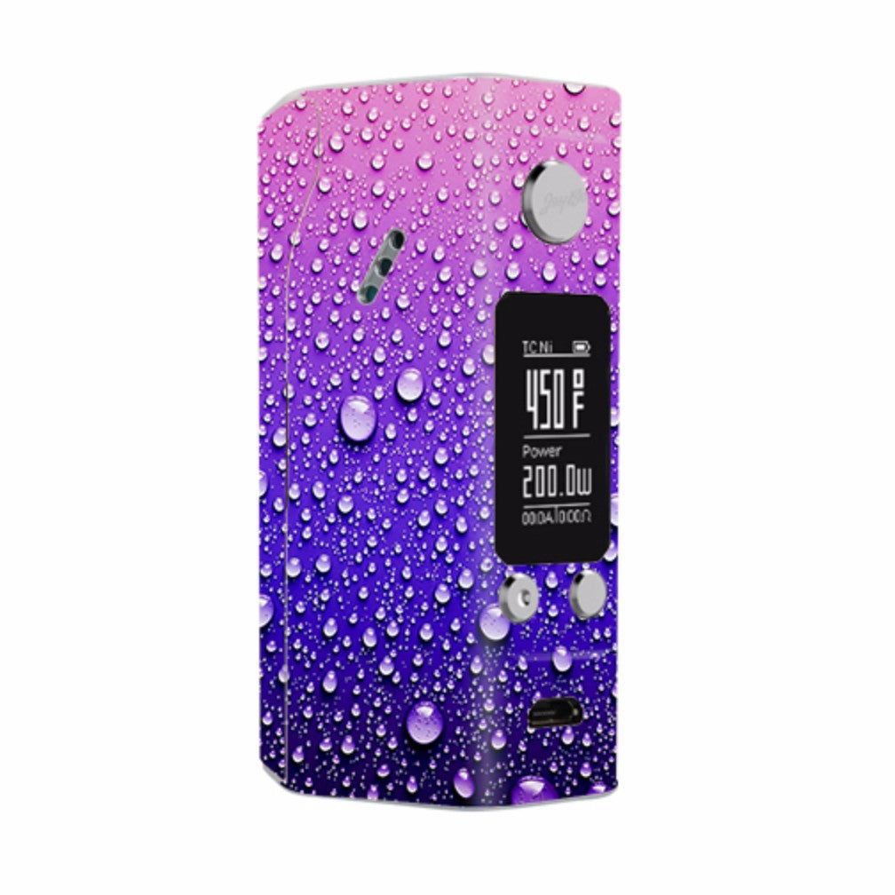  Waterdrops On Purple Wismec Reuleaux RX200S Skin