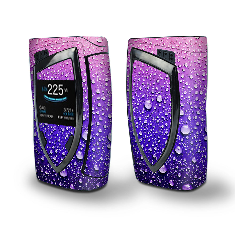 Skin Decal Vinyl Wrap for Smok Devilkin Kit 225w Vape (includes TFV12 Prince Tank Skins) skins cover/ waterdrops on purple