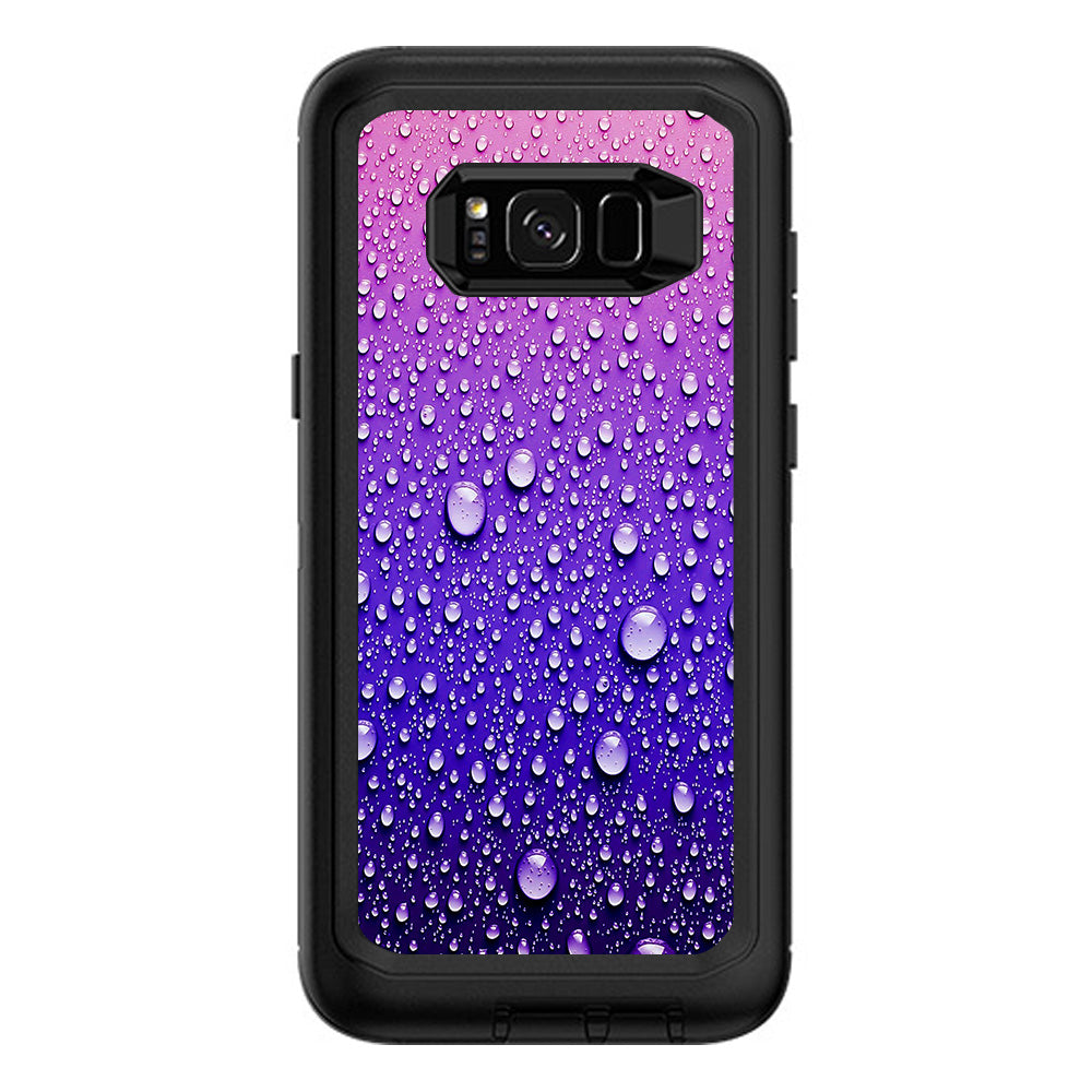  Waterdrops On Purple Otterbox Defender Samsung Galaxy S8 Plus Skin