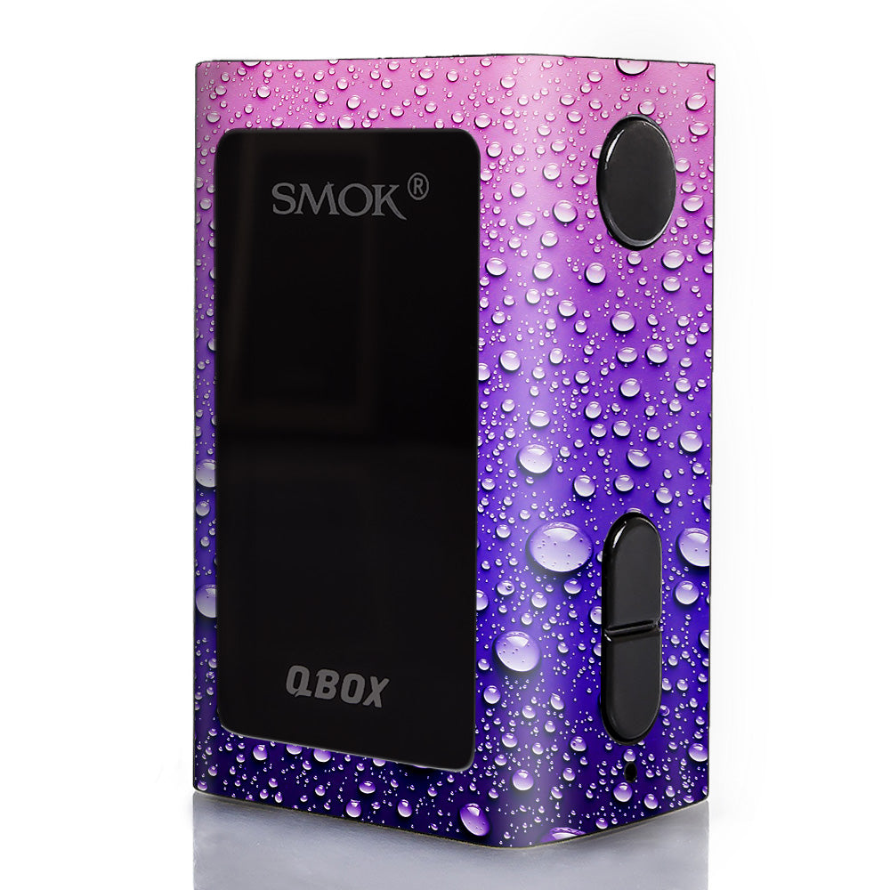  Waterdrops On Purple Smok Q-Box Skin