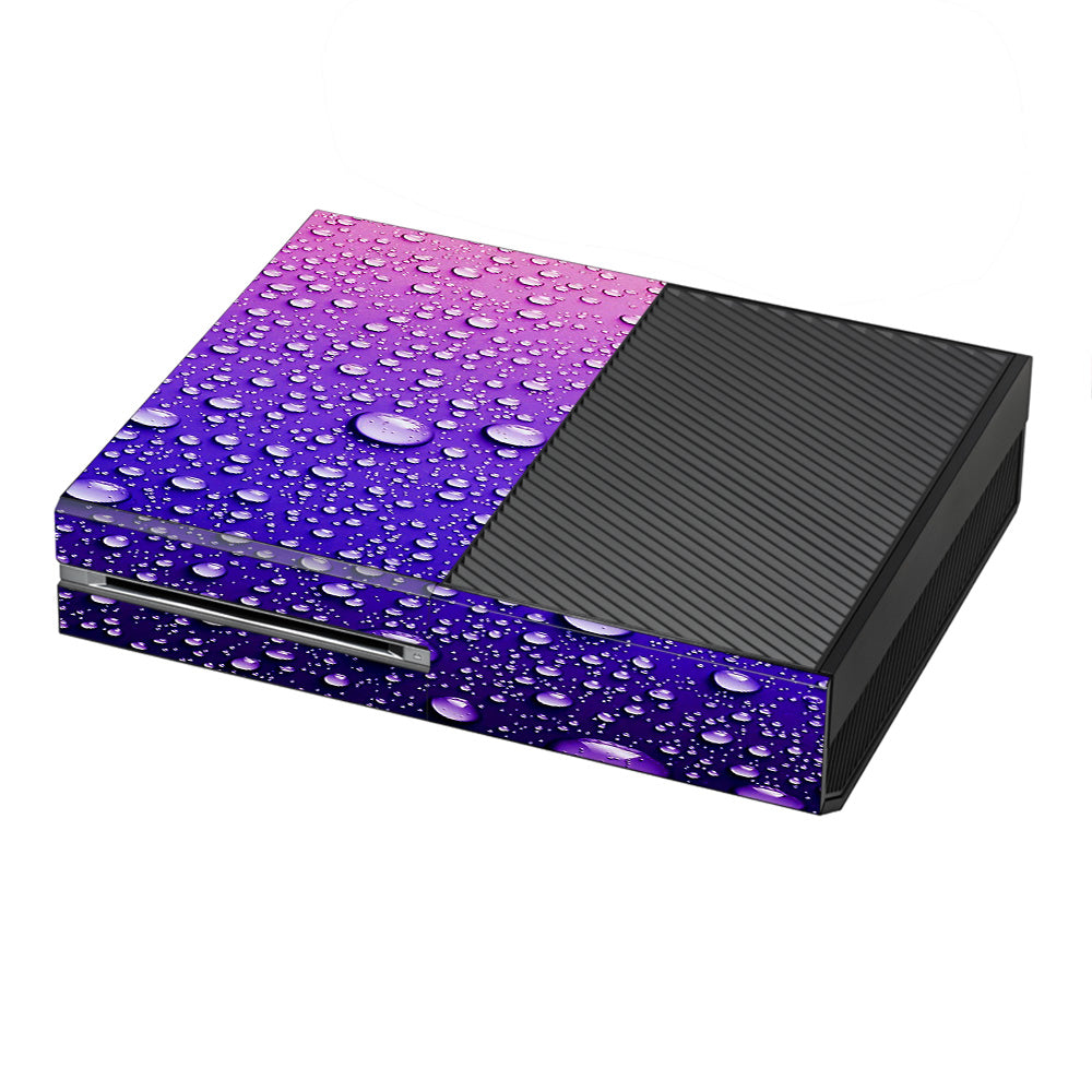  Waterdrops On Purple Microsoft Xbox One Skin