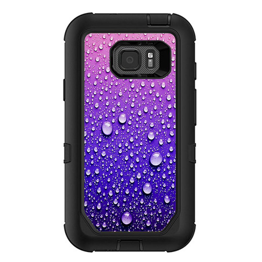  Waterdrops On Purple Otterbox Defender Samsung Galaxy S7 Active Skin