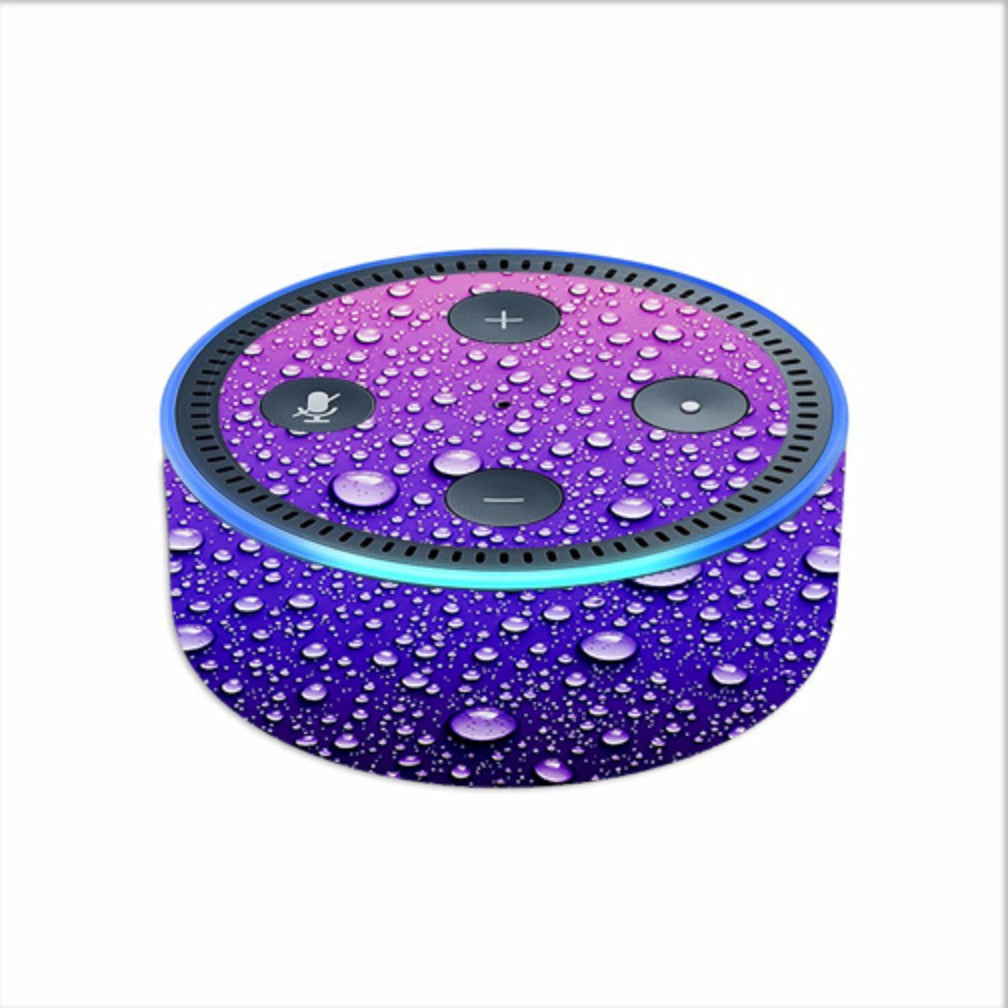 Waterdrops On Purple Amazon Echo Dot 2nd Gen Skin