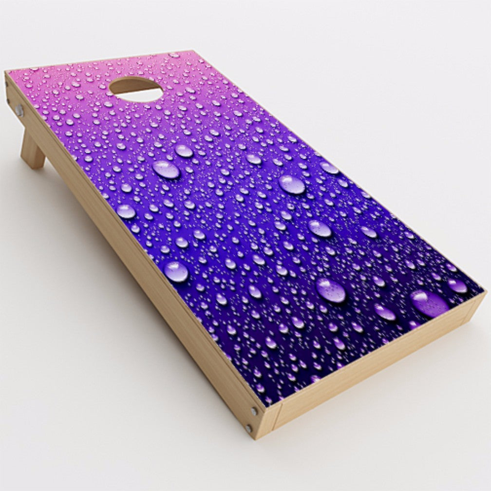  Waterdrops On Purple Cornhole Game Boards  Skin