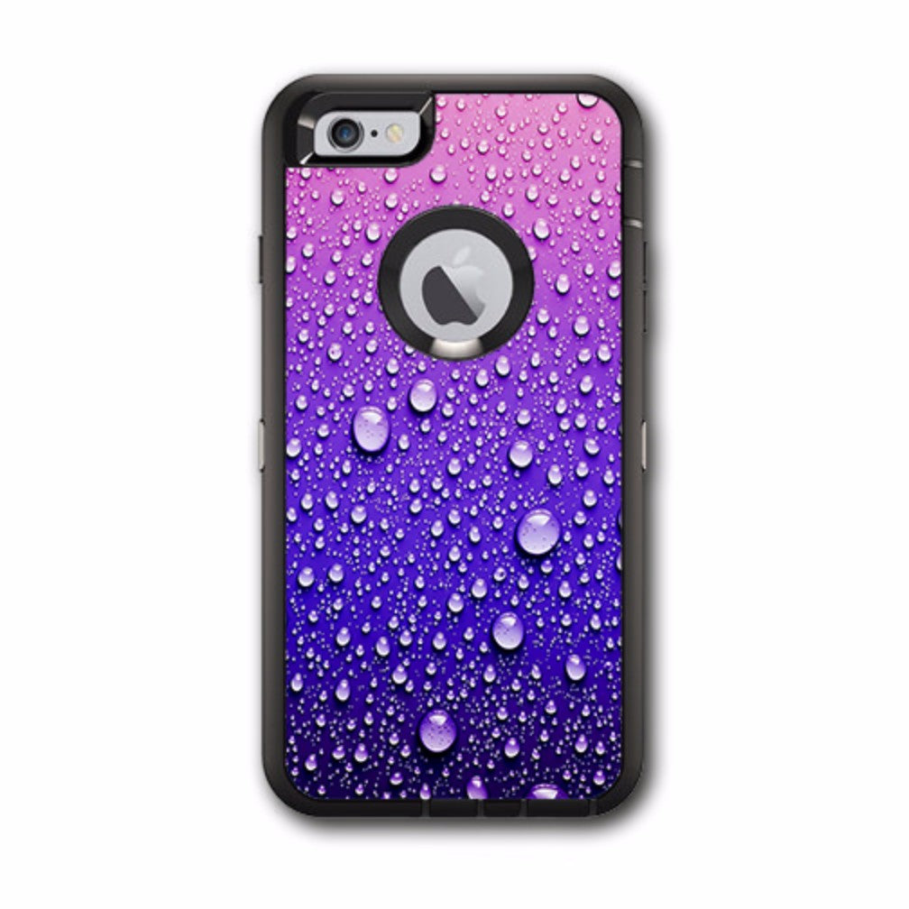  Waterdrops On Purple Otterbox Defender iPhone 6 PLUS Skin