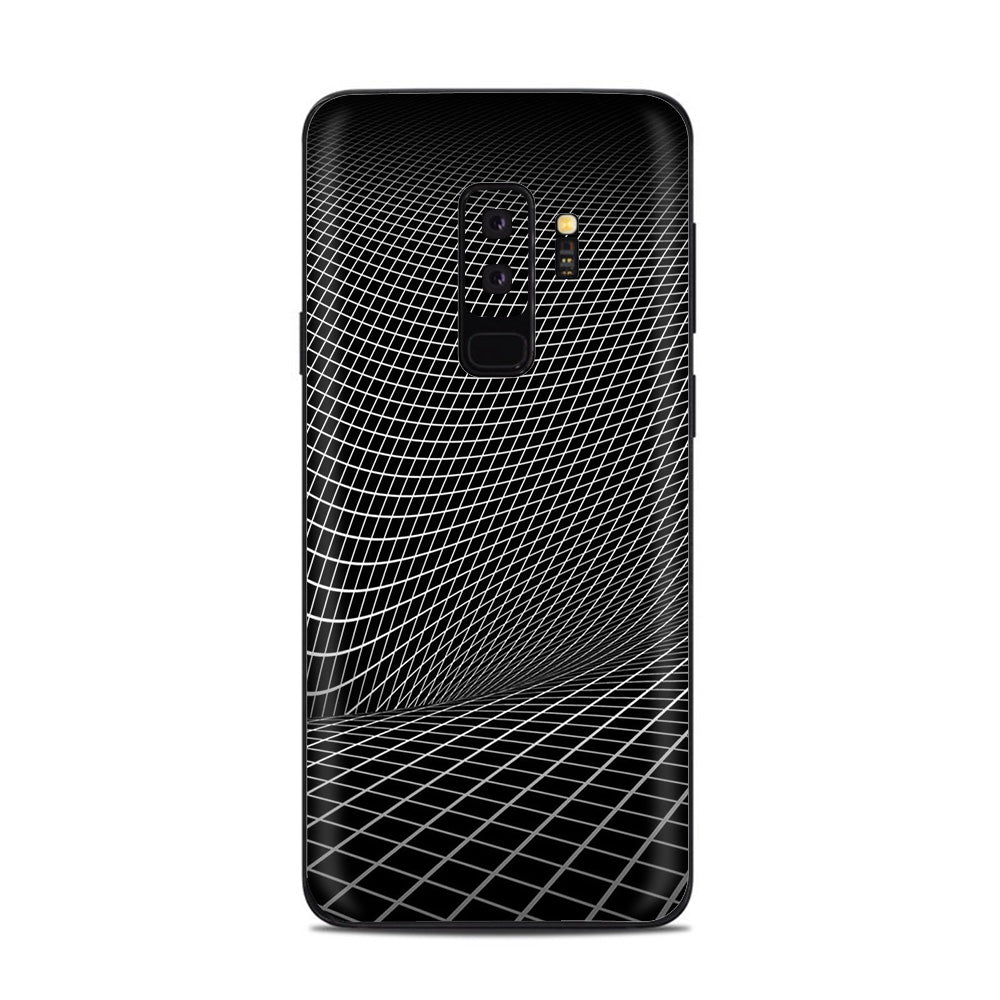  Abstract Lines On Black Samsung Galaxy S9 Plus Skin