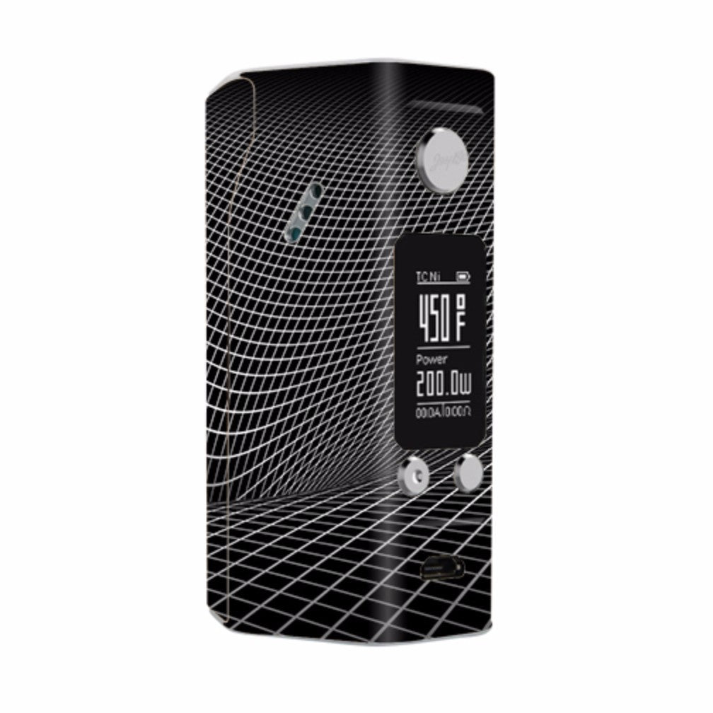  Abstract Lines On Black Wismec Reuleaux RX200S Skin