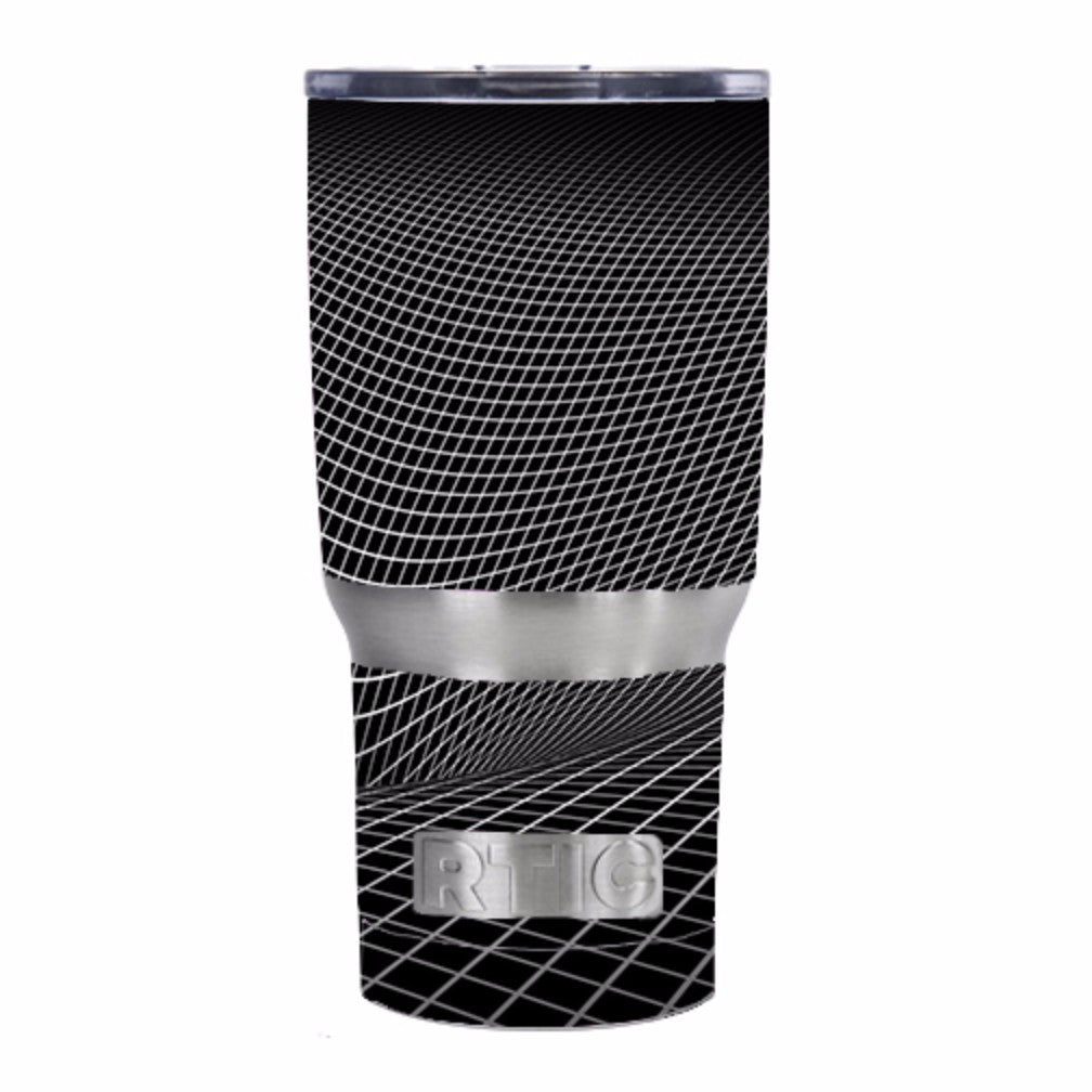  Abstract Lines On Black RTIC 20oz Tumbler Skin